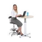Alternate image 2 for Luxor Pneumatic Adjustable Round Pedestal Table