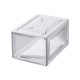 Kitcheniva 6-Pieces Stable Plastic Shoe Boxes with Lids, White