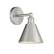 1-Light Wall Sconce in Brushed Nickel by Meridian Lighting M90087BN