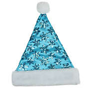 Northlight Blue and White Sequin Snowflake Unisex Adult Christmas Santa Hat Costume Accessory - Medium