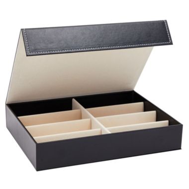 Juvale 8 Slot Sunglasses Display Case for Multiple Eyeglasses, Sunglass Storage Case for Women, Men, Black (12.6 x 9.8 In). View a larger version of this product image.