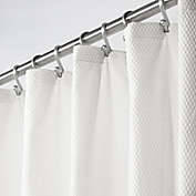 mDesign Decorative Microfiber Embossed Fabric Shower Curtain