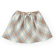 Hope & Henry Girls&#39; Pull-On Skirt (Tan and Blue Plaid, 18-24 Months)