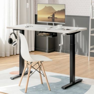 Slickblue Hand Crank Sit to Stand Desk Frame Height Adjustable Standing Base ( only Frame ). View a larger version of this product image.