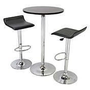 Slickblue 3 Piece Modern Dining Set with Bistro Table and Two Stools