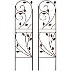 Alternate image 0 for Sunnydaze Metal Wire Rustic Plant Design Garden Trellis for Outdoor Climbing Flowers and Vines - 32" H - Brown - 2-Pack