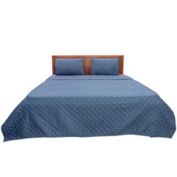 Ninety Six Regency Navy Cotton Queen Coverlet Set