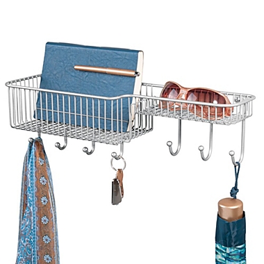 mDesign Metal Wall Mount Entryway Storage Organizer. View a larger version of this product image.