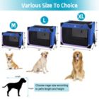 Alternate image 2 for Ownpets Portable Dog Crate Collapsible Large(Blue and Purple)