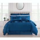 Alternate image 0 for Chic Home Yvette Comforter Set Ruffled Pleated Flange Border Design Bedding Blue, Queen