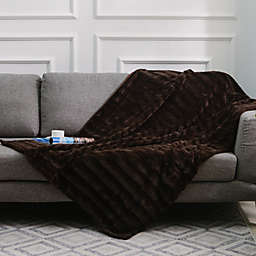 Cheer Collection Ultra Cozy & Soft Faux Fur Blanket - Assorted Colors and Sizes - Chocolate - 60x70
