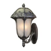 Special Lite Products Rose Garden Large Bottom Mount Light with Alabaster Glass - Swedish Silver