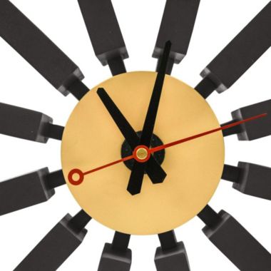 LeisureMod LeisureMod Vdara Modern Design Block Silent Non-Ticking Wall Clock CCL11BL. View a larger version of this product image.