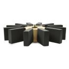 Alternate image 3 for LeisureMod LeisureMod Vdara Modern Design Block Silent Non-Ticking Wall Clock CCL11BL