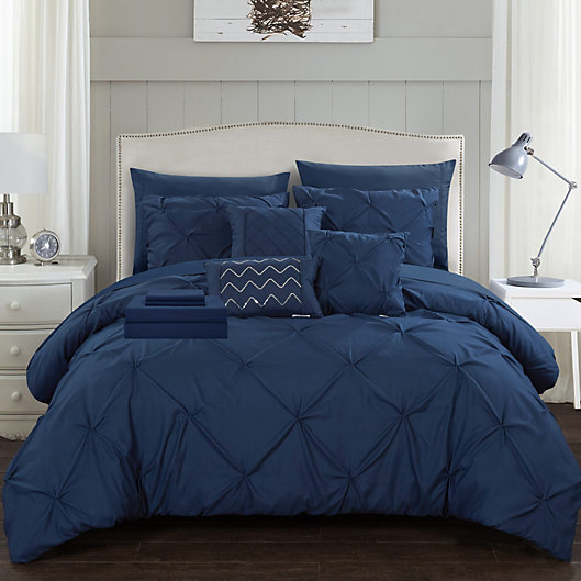Karras 10 Piece Comforter Bed in a Bag Sheets Decorative Pillows Shams Black 