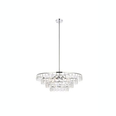 Elegant Lighting Ella 28 inch pendant in chrome. View a larger version of this product image.