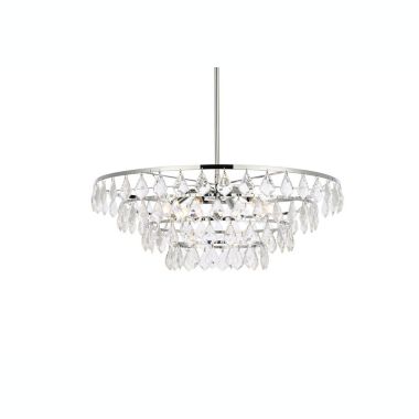 Elegant Lighting Ella 28 inch pendant in chrome. View a larger version of this product image.