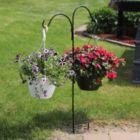 Alternate image 3 for Sunnydaze Outdoor Heavy-Duty Steel Hanging Bird Feeder Plant Double Shepherd Hooks - 48" Black - 2pk