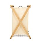 Alternate image 2 for Oceanstar Design Group Oceanstar X-Frame Bamboo 3-Bag Laundry Sorter, White
