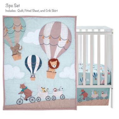 Bedtime Originals Up Up & Away 3-Piece Animals/Hot Air Balloon Crib Bedding Set. View a larger version of this product image.