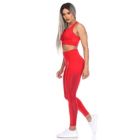 Alternate image 1 for White Mark Women's Racer Back Sports Bra & Mesh Leggings Set