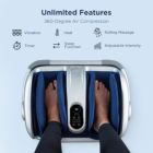 Alternate image 2 for Miko Shiatsu Foot, Calf and Ankle Massager with Heat in Silver/Blue