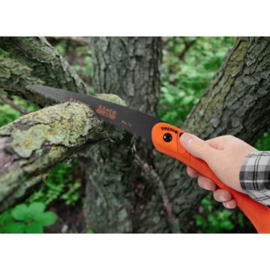 Bahco PG72 Folding Outdoor Garden X17 Pruning Metal Hand Saw, Orange, 15.5". View a larger version of this product image.