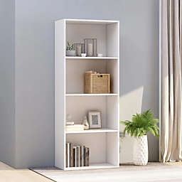 vidaXL 4-Tier Book Cabinet White 23.6