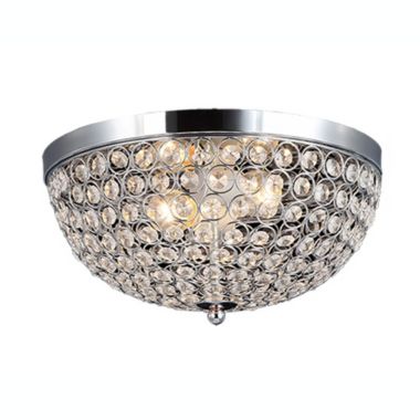 Elegant Designs Home Decorative 2 Light Elipse Crystal Flush Mount Ceiling Light - Chrome. View a larger version of this product image.