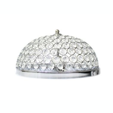 Elegant Designs Home Decorative 2 Light Elipse Crystal Flush Mount Ceiling Light - Chrome. View a larger version of this product image.