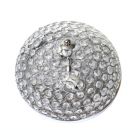Alternate image 2 for Elegant Designs Home Decorative 2 Light Elipse Crystal Flush Mount Ceiling Light - Chrome