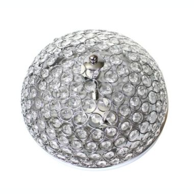 Elegant Designs Home Decorative 2 Light Elipse Crystal Flush Mount Ceiling Light - Chrome. View a larger version of this product image.