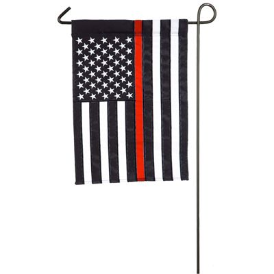 Evergreen Flag Thin Red Line Garden Applique Flag 12.5 x 18 Inches Indoor Outdoor Decor