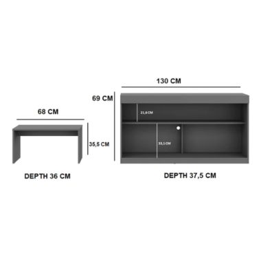 Discount Trends Modern Classic 2 Pieces Livingroom Set Tv Stand Coffee Table Stylish Rack. View a larger version of this product image.