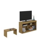 Alternate image 3 for Discount Trends Modern Classic 2 Pieces Livingroom Set Tv Stand Coffee Table Stylish Rack