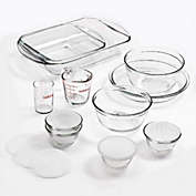 Slickblue 15-Piece Glass Bakeware Set with Food Storage Bowls and Lids