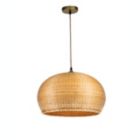 Alternate image 0 for ELE Light & Decor Victoria 1-Light Beige Pendant Design Pendant Light with Rattan Shade