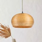 Alternate image 3 for ELE Light & Decor Victoria 1-Light Beige Pendant Design Pendant Light with Rattan Shade