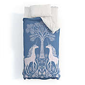 Deny Designs Pimlada Phuapradit Unicorn Forest Blue Comforter
