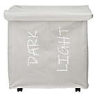 Alternate image 1 for mDesign Divided Laundry Hamper Basket with Lid, Fabric Handles