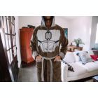 Alternate image 3 for Star Wars  The Mandalorian Bounty Hunter Hooded Bathrobe for Men And Women   Soft Plush Spa Robe for Shower   Lightweight Fleece Housecoat With Adjustable Belted Tie