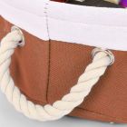 Alternate image 3 for PiccoCasa Fabric Storage Bins, Storage Baskets with Cotton Handles Foldable Storage Bins Laundry Clothes Towel Box Organizer W Drawstring Closure for Home Shelves Closet Orange 14.2"x10.8"x4.7"