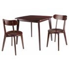 Alternate image 0 for Pauline 3-Pc Dining Table with H-Leg Chairs, Walnut