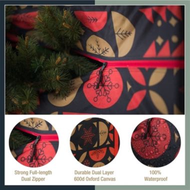 Tree Nest Rolling Christmas Tree Storage Bag, Stylish Canvas Christmas Tree Box for Artificial Disassembled Trees 9ft. View a larger version of this product image.