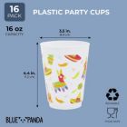 Alternate image 1 for Blue Panda Fiesta Party Supplies, Reusable Plastic Cups (16 Pack)
