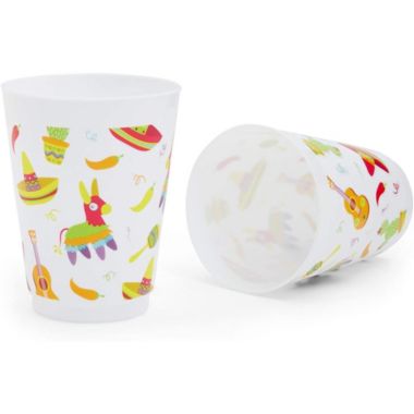 Blue Panda Fiesta Party Supplies, Reusable Plastic Cups (16 Pack). View a larger version of this product image.