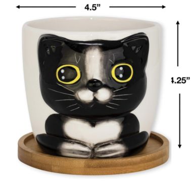 Window Garden Cat Planter - Large Kitty Pot for Indoor House Plants, Succulents, Flowers. View a larger version of this product image.