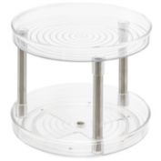 mDesign Spinning Lazy Susan Turntable Storage Tray - Clear