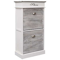 Home Life Boutique Shoe Cabinet Gray 19.7