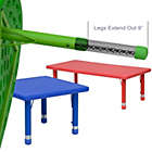Alternate image 2 for Flash Furniture 33&#39;&#39; Round Green Plastic Height Adjustable Activity Table